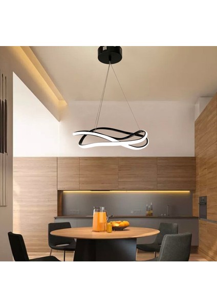 Dalga Modern Sarkıt LED Avize Salon Oturma Odası Mutfak Avizesi