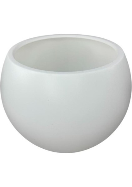 Küre Yuvarlak Top Vazo Dekoratif Saksı Beyaz 38*30CM modelleri