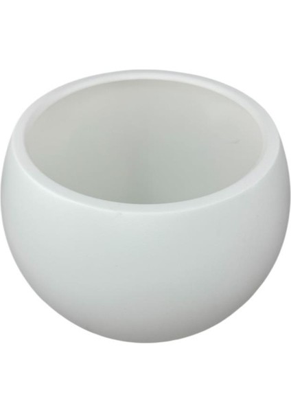 Küre Yuvarlak Top Vazo Dekoratif Saksı Beyaz 38*30CM fırsatları