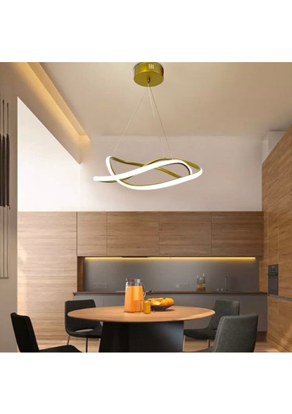 Dalga Modern Sarkıt LED Avize Salon Oturma Odası Mutfak Avizesi