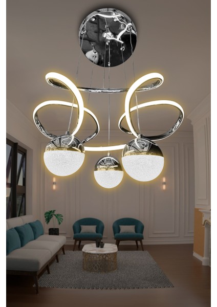 Dron 3 Toplu LED Avize