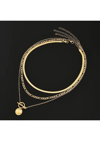3 Lü Italyan Zincirli Kolye Set