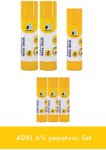 6'lı Yapıştırıcı Seti (8 G, 36G, 21G)