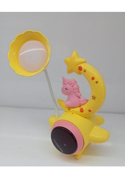 Çocuk Odası Ay ve Unicorn Desenli Gece Lambası