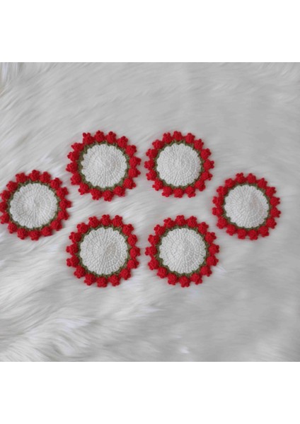 El Örgüsü 6 Lı Bardak Kupa Altlığı (13 Cm)