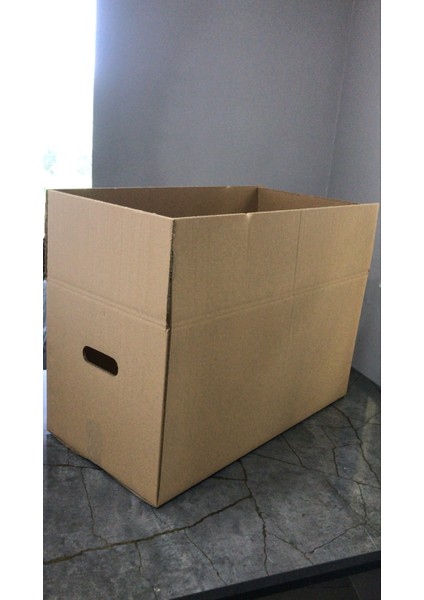 50X40X40 cm Standart Çift Oluklu Tutamaklı 10 Adet Taşıma Kolisi, Boş Kutu, Boş Koli