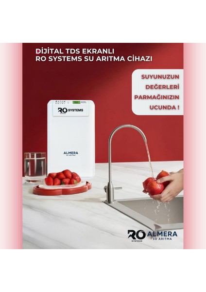 Dijital Seri Filtre Değişim Takip Ekranı Ekstra Mineralli Çelik Tanklı ALMERA SU ARITMA Cihazı modelleri