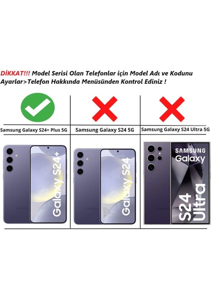 Samsung Galaxy S24 Plus Uyumlu Kılıf Yüzüklü Standlı Extra Darbe Koruma Sert Silikon Kapak - Kırmızı