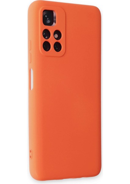 Xiaomi Redmi Note 11T Kılıf Nano Içi Kadife Silikon - Turuncu Bstmy