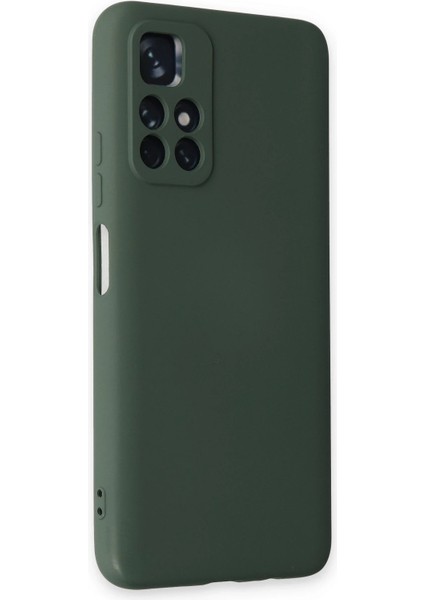 Xiaomi Redmi Note 11T Kılıf Nano Içi Kadife Silikon - Koyu Yeşil Bstmy