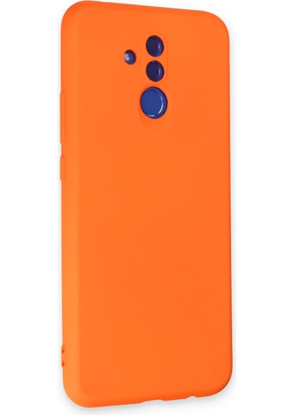 Huawei Mate 20 Lite Kılıf Nano Içi Kadife Silikon - Turuncu Bstmy