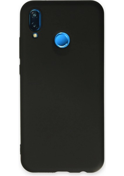 Huawei P20 Lite Kılıf Nano Içi Kadife Silikon - Siyah Bstmy