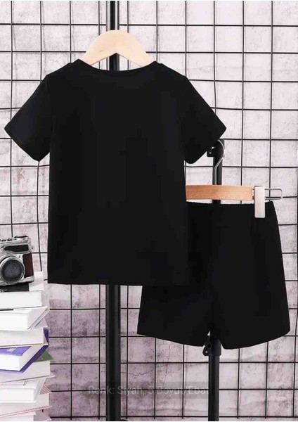 Bisiklet Yaka Erkek Çocuk Takımı ve Kız Çocuk Takımı Pamuklu T-Shirt ve Şort, Yazlık Konforlu Takım