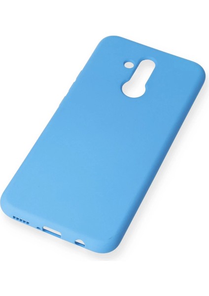 Huawei Mate 20 Lite Kılıf Nano Içi Kadife Silikon - Mavi Bstmy