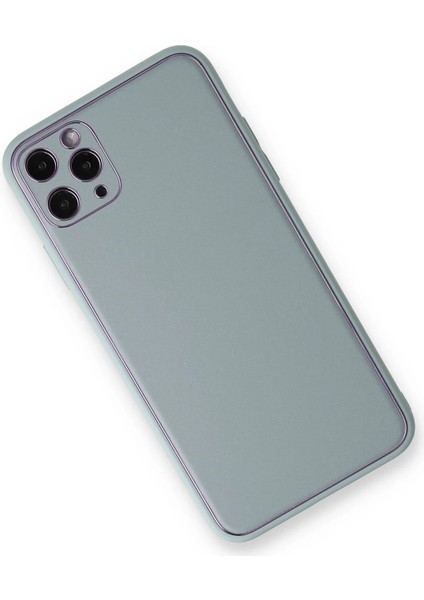 Iphone 11 Pro Max Kılıf Coco Deri Silikon Kapak - Turkuaz Bstmy