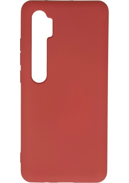 Xiaomi Mi Note 10 Lite Kılıf Nano Içi Kadife Silikon - Kiremit Bstmy