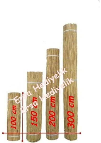 Kamış Çit Bambu Çit Hasır Çit 1,5 x 2,5 Metre Yükseklik 1,5 Metre En 2,5 Metre Doğal Kamış Gölgelik