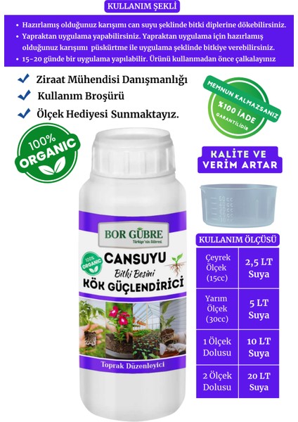 Can Suyu Köklendirici Bitki Besini Organik Sıvı Bitki Gübresi -500ML
