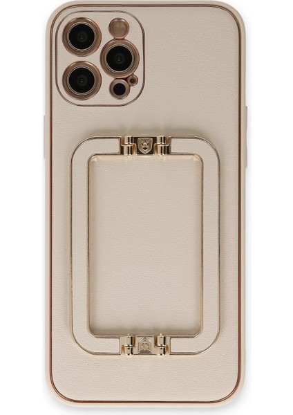 Iphone 12 Pro Kılıf Coco Elit Kapak - Gold Bstmy