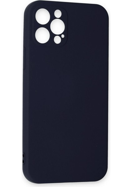 Iphone 12 Pro Max Kılıf Nano Içi Kadife Silikon - Lacivert Bstmy modelleri