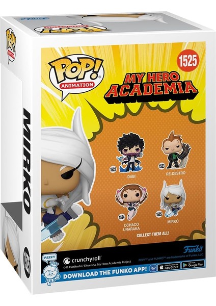 Pop! My Hero Academy Rumi Usagiyama (Mirko) Vinil Figür 9,5 Cm, Resmi Ürün