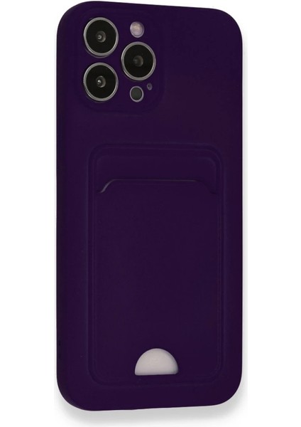 Iphone 12 Pro Max Kılıf Kelvin Kartvizitli Silikon - Derin Mor Bstmy