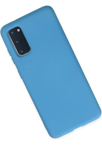 Samsung Galaxy S20 Plus Kılıf Nano Içi Kadife Silikon - Mavi Bstmy