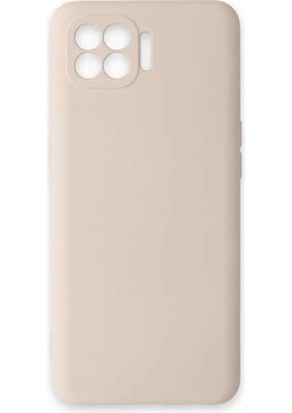 Reno 4 Lite Kılıf Nano Içi Kadife Silikon - Pudra Bstmy