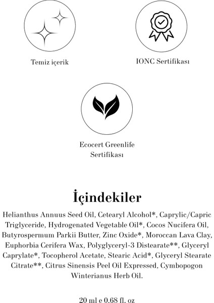 Doğal Deo Stick / Roll On - Vanilya Kokulu ve Nemlendirici Etkili – 20 ml