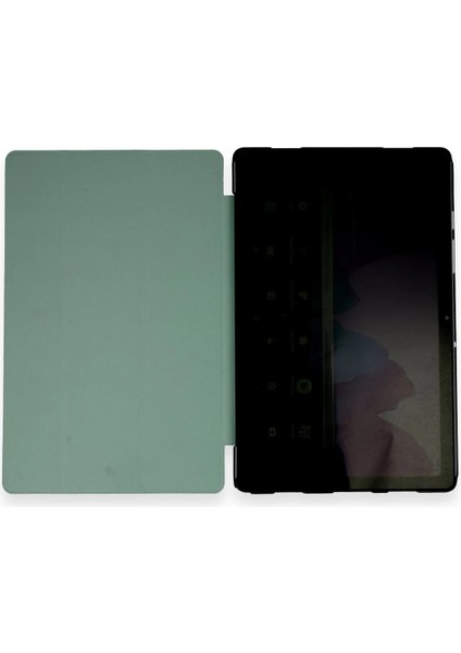 Samsung Galaxy T970 Tab S7 Plus 12.4 Kılıf Tablet Smart Kılıf - Koyu Yeşil Bstmy