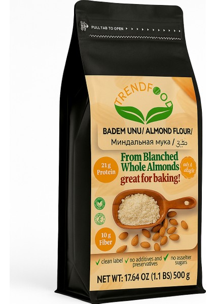 Öğütülmüş Beyaz Badem Unu 500 gr