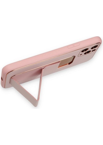 Iphone 11 Pro Max Kılıf Coco Deri Standlı Kapak - Pembe Bstmy