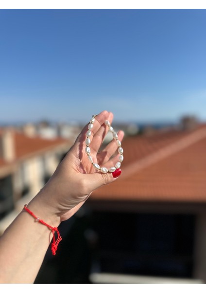 Inci Figürlü Beyaz Halhal