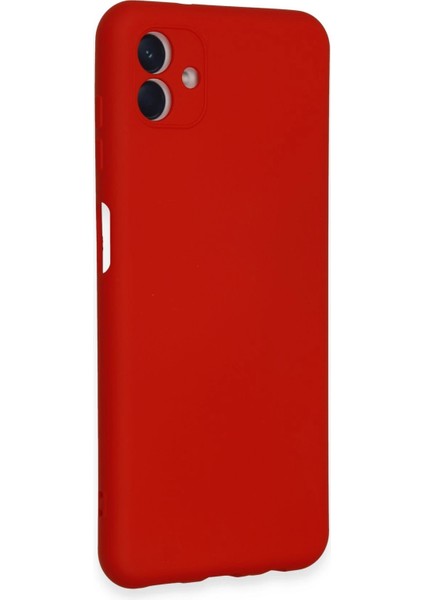 Samsung Galaxy A04E Kılıf Nano Içi Kadife Silikon - Kırmızı Bstmy