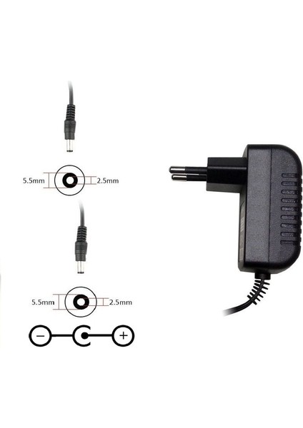 8.5V 1A 8.5W 5.5x2.5 mm Portable DVD Player Adaptör Retro