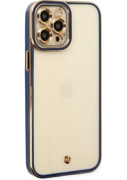 Iphone 12 Pro Kılıf Liva Lens Silikon - Mavi Bstmy