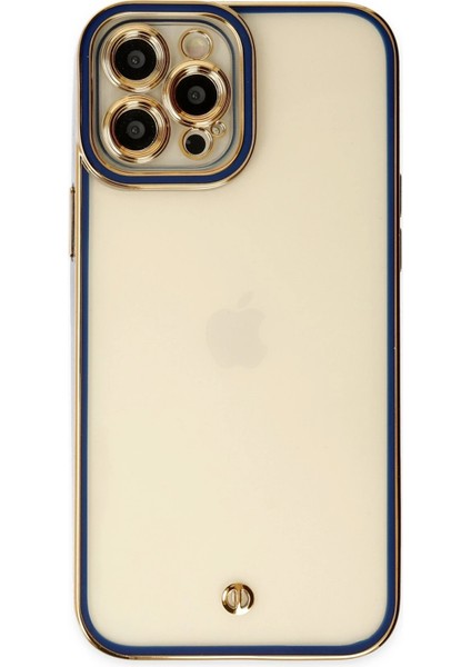 Iphone 12 Pro Kılıf Liva Lens Silikon - Mavi Bstmy
