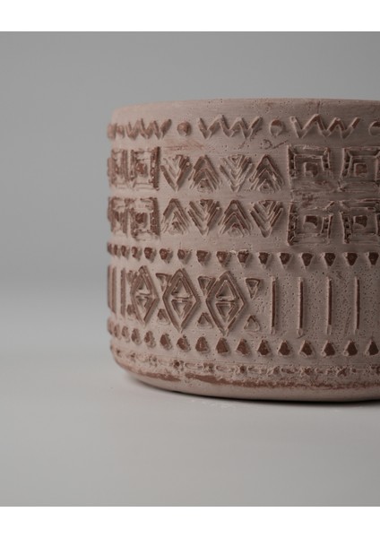 Dekoratif Beton Saksı -Aztec 7,5X12 0.25L Küçük Ahşap Ayaklı Saksı modelleri