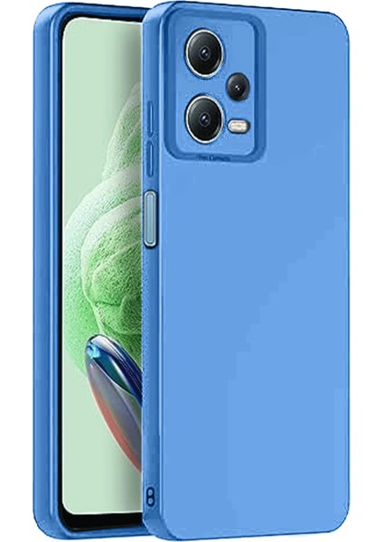 Xiaomi Redmi Note 12 Pro 5g Kılıf Nano Içi Kadife Silikon - Mavi Bstmy