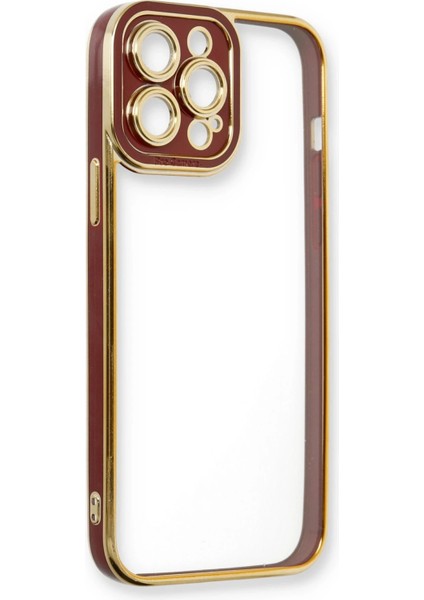 Iphone 13 Pro Kılıf Liva Lens Silikon - Bordo Bstmy