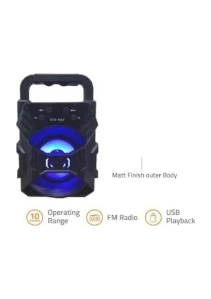 Kts-1057 Işıklı Bluetooth Hoparlör Siyah indirimleri