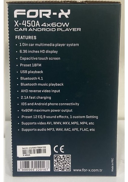 X-450A 6.36'' Hd Multımedya Android Teyp - Carplay Android Auto