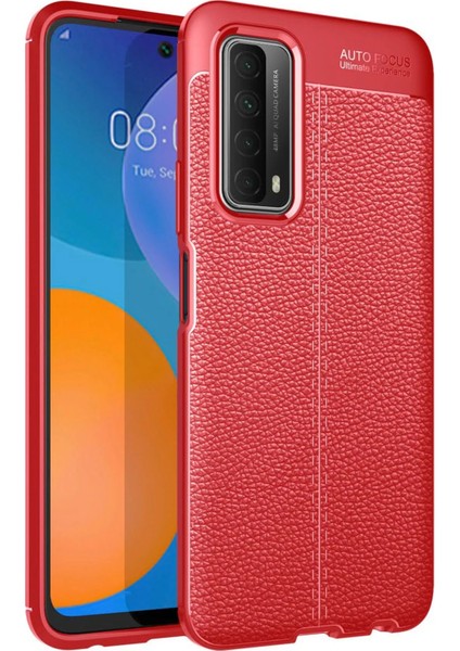 Huawei P Smart 2021 Kılıf Auto Focus Kapak - Kırmızı Bstmy