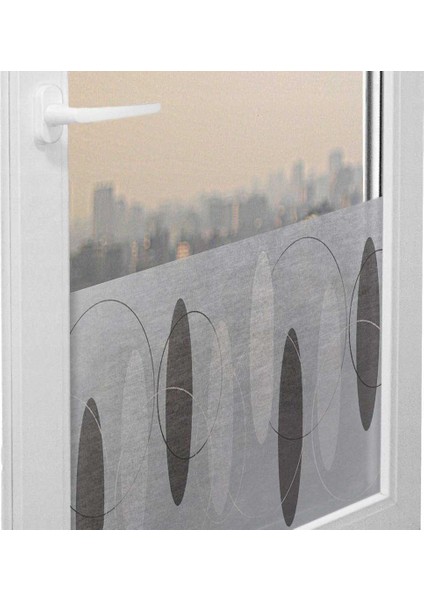189-0019 Premium Elips Desen Statik Cam Folyo ( 45 cm x 1 mt )