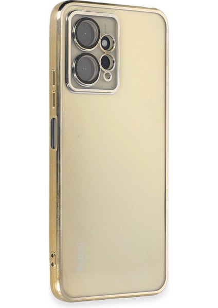 Xiaomi Redmi Note 12 4g Kılıf Razer Lensli Silikon - Gold Bstmy