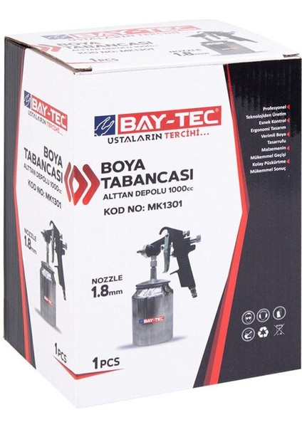Boya Tabancası Alttan Depo 2.5 mm MK1301-2 modelleri