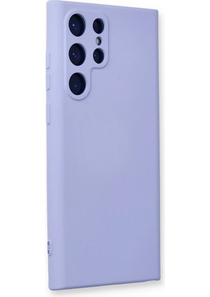 Samsung Galaxy S22 Ultra Kılıf Nano Içi Kadife Silikon - Lila Bstmy