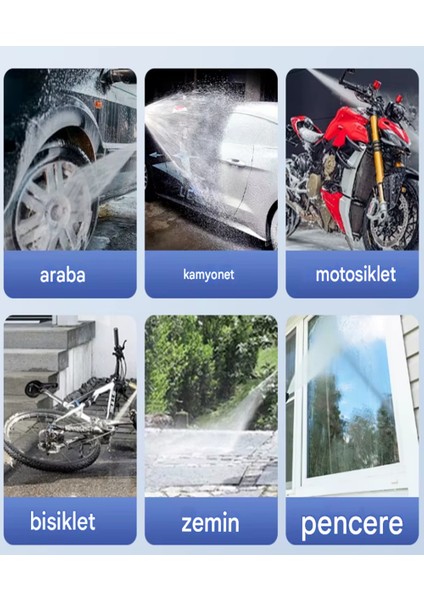 Şarjlı Araba Yıkama Makinesi Yüksek Basınçlı Oto Yıkama Tabancası ve Sulama Tabancası Bahçe Yıkama Makinesi