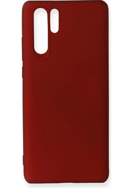 Huawei P30 Pro Kılıf First Silikon - Bordo Bstmy