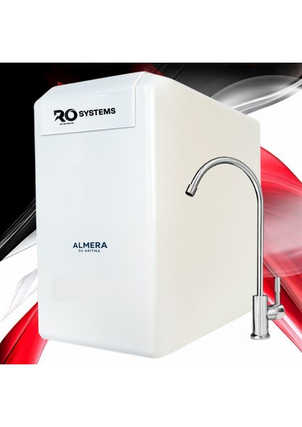 ALMERA SU ARITMA 10 Aşamalı Çelik Tanklı PH Alkali Filtreli Premium RO Systems Su Arıtma Cihazı